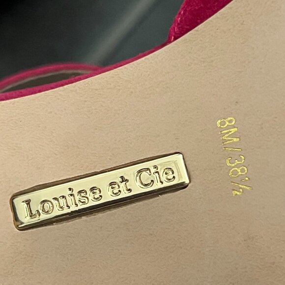Louise et Cie suede leather strappy heels, fuchsia colour, size 38.5 NWOT - Picture 4 of 6